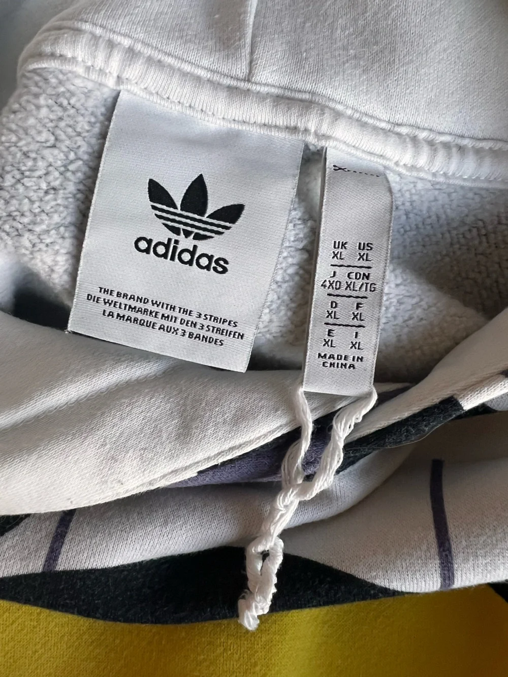 Adidas Originals Catalog AOP Trefoil Graphic Hoodie Multicolor XL FM1566 Retro